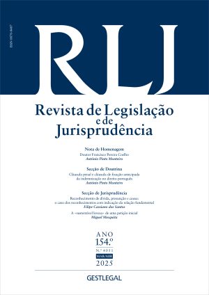 Revista de Legislação e de Jurisprudência – Ano 154.º – N.º 4051
